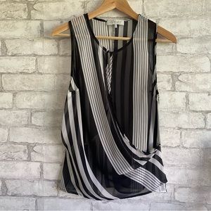 EUC Wayf Black and White Striped Sleeveless Top/blouse Small